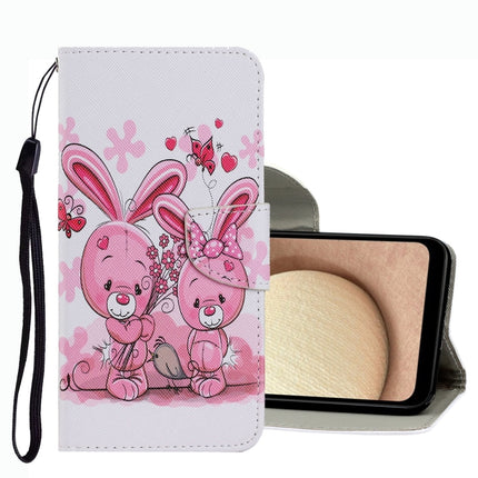 Coloured Drawing Pattern Leather Phone Case, For Samsung Galaxy A02s US Version