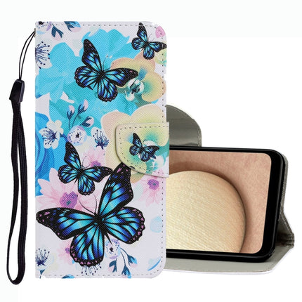 Coloured Drawing Pattern Leather Phone Case, For Samsung Galaxy A02s US Version