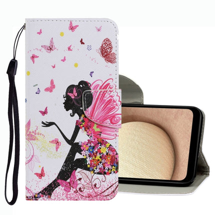 Coloured Drawing Pattern Leather Phone Case, For Samsung Galaxy A03s