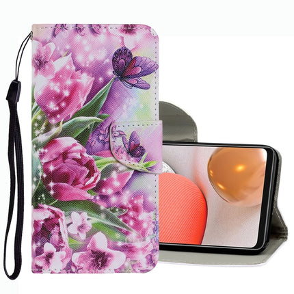 Coloured Drawing Pattern Leather Phone Case, For Samsung Galaxy A42 5G