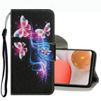 For Samsung Galaxy A42 5G / Three Fluorescent Butterflies