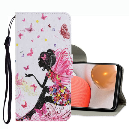 Coloured Drawing Pattern Leather Phone Case, For Samsung Galaxy A42 5G