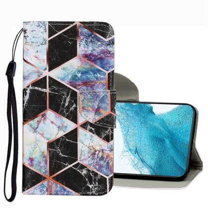 Coloured Drawing Pattern Leather Phone Case, For Samsung Galaxy S22 5G