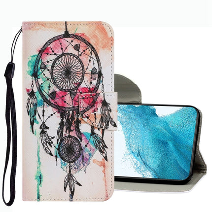 Coloured Drawing Pattern Leather Phone Case, For Samsung Galaxy S22 5G
