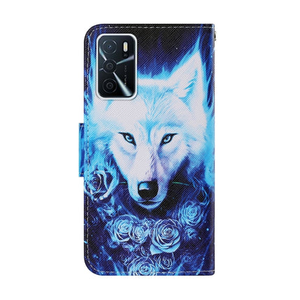 Coloured Drawing Pattern Leather Phone Case, For OPPO A16