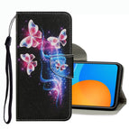 For Huawei P Smart 2021 / Three Fluorescent Butterflies