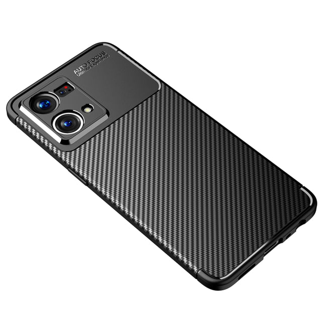 Carbon Fiber Texture Shockproof TPU Phone Case, For OPPO Reno7 4G Global