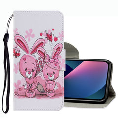 Coloured Drawing Pattern Leather Phone Case, For iPhone 13 mini