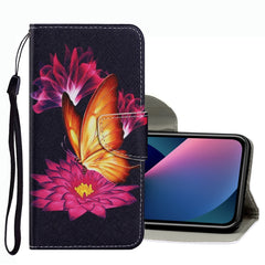 Coloured Drawing Pattern Leather Phone Case, For iPhone 13 mini