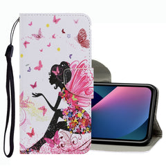 Coloured Drawing Pattern Leather Phone Case, For iPhone 13 mini