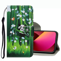 Coloured Drawing Pattern Leather Phone Case, For iPhone 13