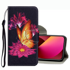 Coloured Drawing Pattern Leather Phone Case, For iPhone 13