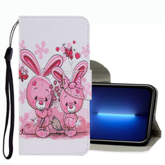 Coloured Drawing Pattern Leather Phone Case, For iPhone 13 Pro Max