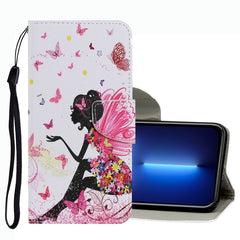 Coloured Drawing Pattern Leather Phone Case, For iPhone 13 Pro Max