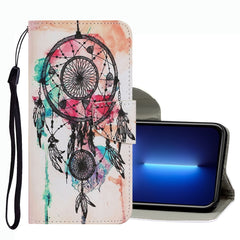 Coloured Drawing Pattern Leather Phone Case, For iPhone 13 Pro Max