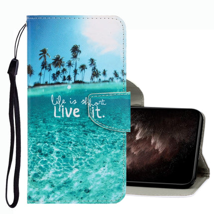 3D Colored Drawing Leather Phone Case, For vivo Y21