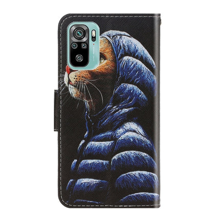 3D Colored Drawing Leather Phone Case, For Xiaomi Redmi Note 10 4G