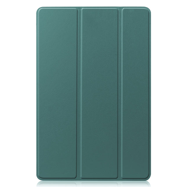 Three-folding Holder Custer Texture Leather Tablet Case, For Samsung Galaxy Tab S8