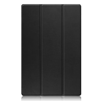 Three-folding Holder Custer Texture Leather Tablet Case, For Samsung Galaxy Tab S8 Ultra