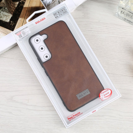 SULADA Shockproof TPU + Handmade Leather Phone Case, For Samsung Galaxy S22 5G, For Samsung Galaxy S22 Ultra 5G, For Samsung Galaxy S22+ 5G