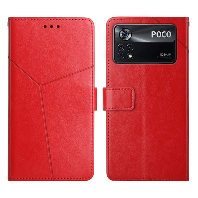 Y Stitching Horizontal Flip Leather Phone Case, For Xiaomi Poco X4 Pro 5G, For Xiaomi Poco M4 Pro 5G