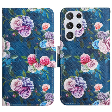 Painted Pattern Horizontal Flip Leather Phone Case, For Samsung Galaxy S22 Ultra 5G