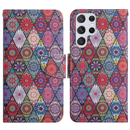 Painted Pattern Horizontal Flip Leather Phone Case, For Samsung Galaxy S22 Ultra 5G