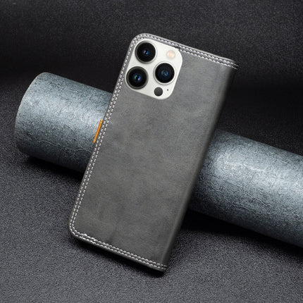 BF12 Color Matching Double Line Leather Phone Case, For iPhone 13 Pro Max