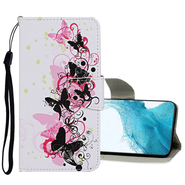 Colored Drawing Pattern Flip Leather Case, For Samsung Galaxy S22 5G, For Samsung Galaxy S22+ 5G