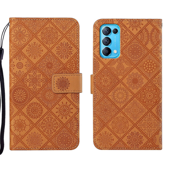 Ethnic Style Embossed Pattern Leather Phone Case, For OPPO Reno5 5G, For OPPO Reno5 Pro 5G, For OPPO Reno6 5G
