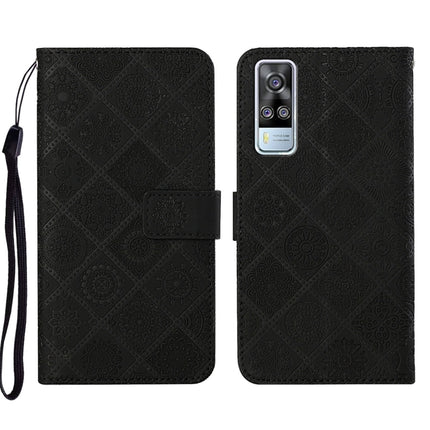 Ethnic Style Embossed Pattern Leather Phone Case, For vivo Y51 2020, For vivo Y21