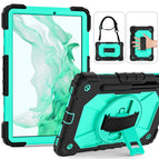 For Samsung Galaxy Tab S8 / Tab S7 / Black+Aqua
