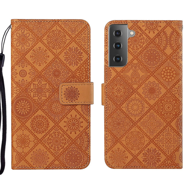 Ethnic Style Embossed Pattern Leather Phone Case, For Samsung Galaxy S22 5G