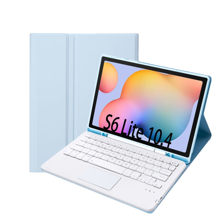 A610B-A Candy Color Bluetooth Keyboard Leather Case with Pen Slot & Touchpad