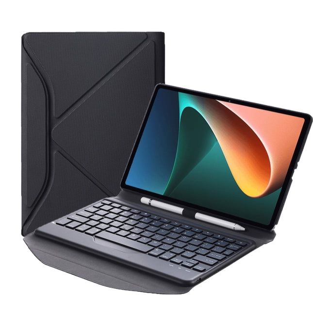 B0N5 Diamond Texture Bluetooth Keyboard Leather Case with Triangle Back Support