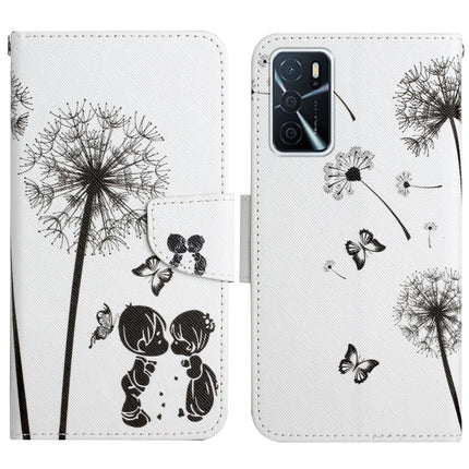 Painted Pattern Flip Leather Phone Case, For OPPO A16
