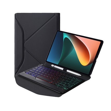 B0N5S Backlight Diamond Texture Bluetooth Keyboard Leather Case with Triangle Back Support