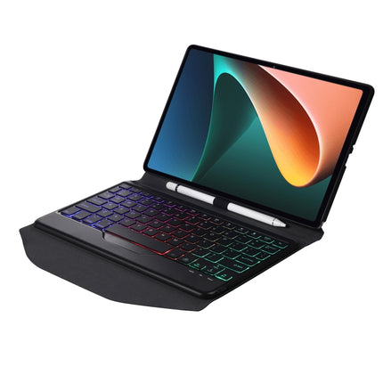 B0N5S Backlight Diamond Texture Bluetooth Keyboard Leather Case with Triangle Back Support