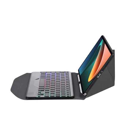 B0N5S Backlight Diamond Texture Bluetooth Keyboard Leather Case with Triangle Back Support