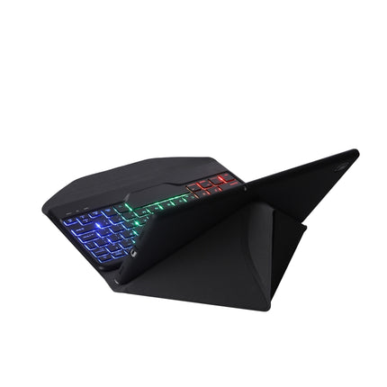 B0N5S Backlight Diamond Texture Bluetooth Keyboard Leather Case with Triangle Back Support