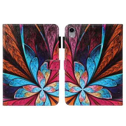 Funda de cuero inteligente pintada con textura cruzada para tableta, para iPad mini 2024 / mini 6