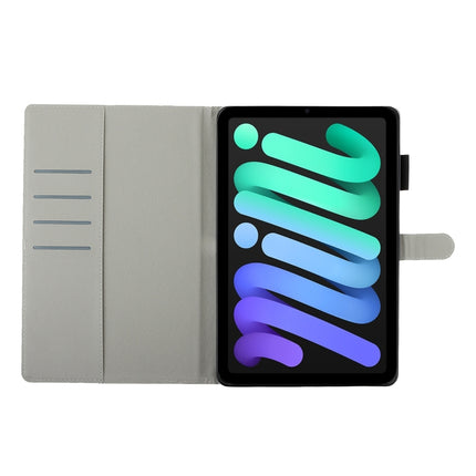 Funda de cuero inteligente pintada con textura cruzada para tableta, para iPad mini 2024 / mini 6
