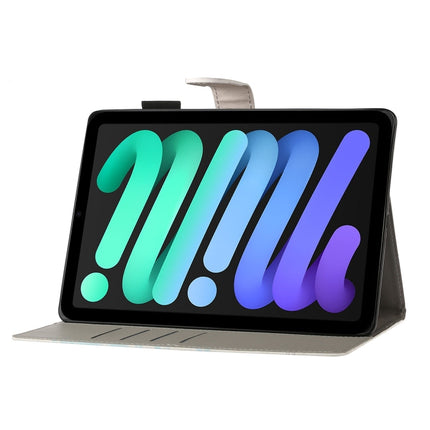 Funda de cuero inteligente pintada con textura cruzada para tableta, para iPad mini 2024 / mini 6