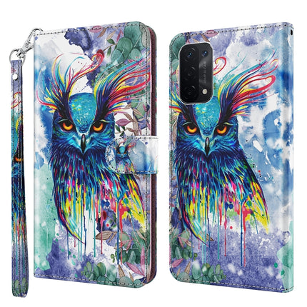3D Painting Pattern Flip Leather Phone Case, For OPPO A54 5G / A74 5G, For OPPO A74 4G