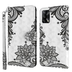 For OPPO A74 4G / Black Flower