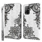For OPPO A94 5G / A95 5G / Black Flower