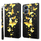 For OnePlus Nord N20 5G / OPPO A96 5G / Gold Butterfly