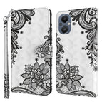 For OnePlus Nord N20 5G / OPPO A96 5G / Black Flower