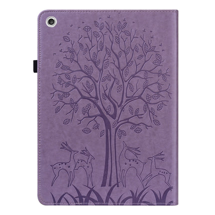 Tree & Deer Embossed Leather Tablet Case, For Lenovo M10 Plus 3rd Gen