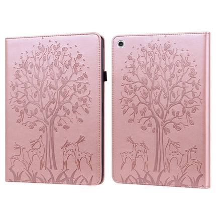 Tree & Deer Embossed Leather Tablet Case, For Lenovo M10 Plus 3rd Gen